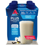 Atkins US PLUS Protein & Fibre Creamy Vanilla RTD Shakes x 4