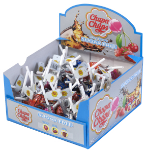 Chupa Chups Sugar Free Lollipops Box of 50