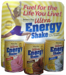 Ultra Energy Chocolate Shakes 363g tub CLEARANCE Best Before 30 April 2018