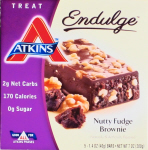 Atkins US Endulge Nutty Fudge Brownie box of 5 bars