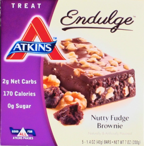 Atkins US Endulge Nutty Fudge Brownie box of 5 bars