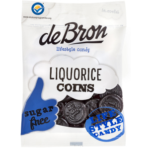 de Bron Liquorice Coins 100g bag