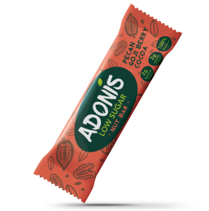Adonis Low Sugar Nut Bar Pecan Goji Berry Cocoa 35g