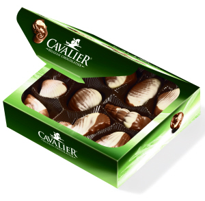 Cavalier Belgian Milk Choc Sea Shells with Stevia 125g box